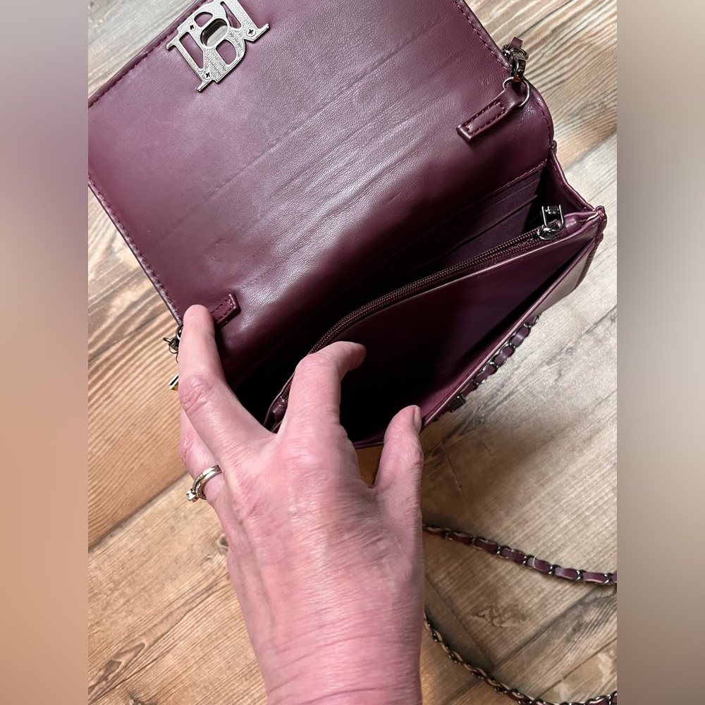 Badgley Michka Burgundy Quilted Shoulder Bag NWT - Picture 9 of 10